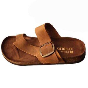 WHITE MOUNTAIN Footbeds Harley in Whiskery Women's Size 11M Leather Sandals